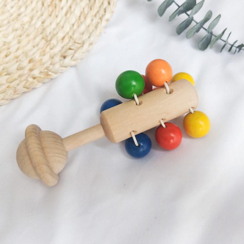 Color wooden rattles I001