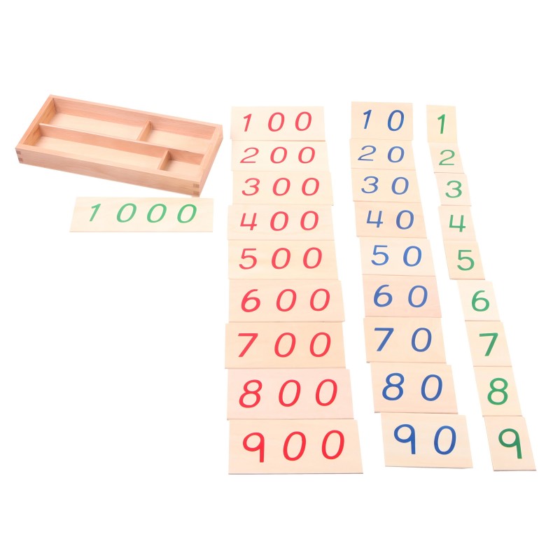Large Wooden Number Cards With Box (1-1000) C054