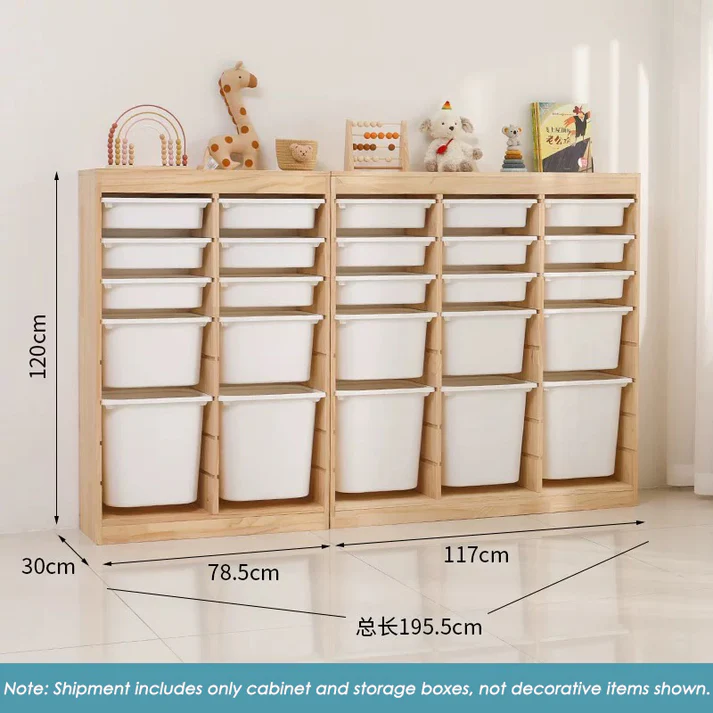 Storage Combination with Boxes &ndash; 196&times;30&times;120cm