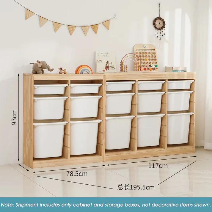 Storage Combination with Boxes &ndash; 196x30x93cm