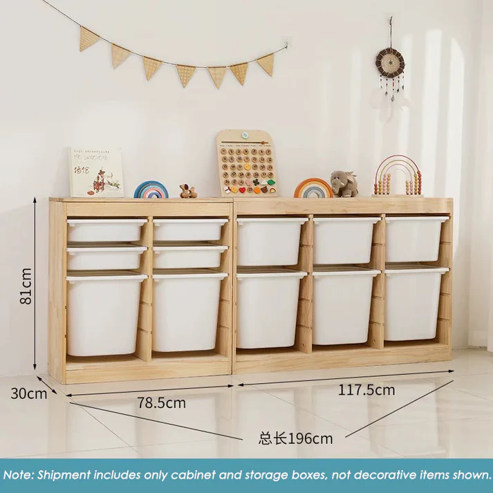 Storage Combination with Boxes &ndash; 196&times;30&times;81cm
