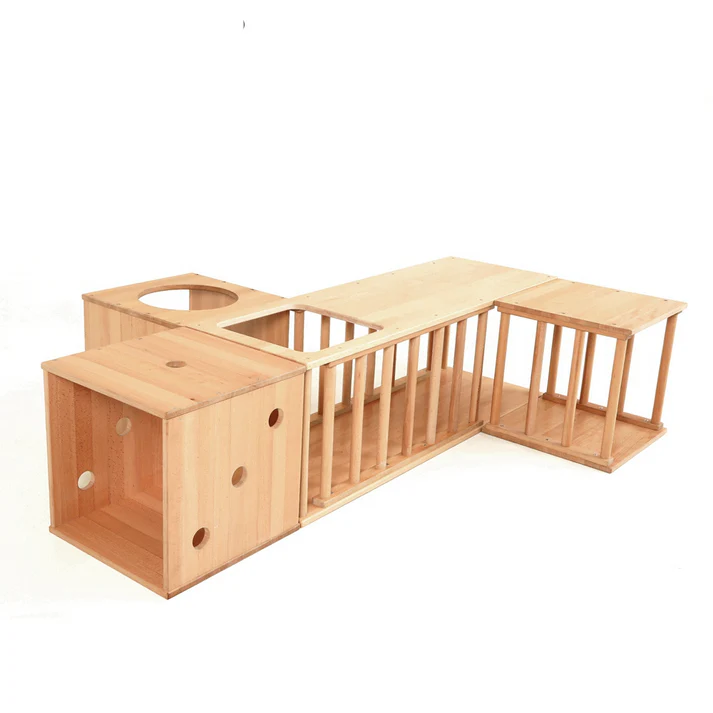 Pikler Maze &ndash; Set of 4 Climbing Cubes for Infants & Toddlers